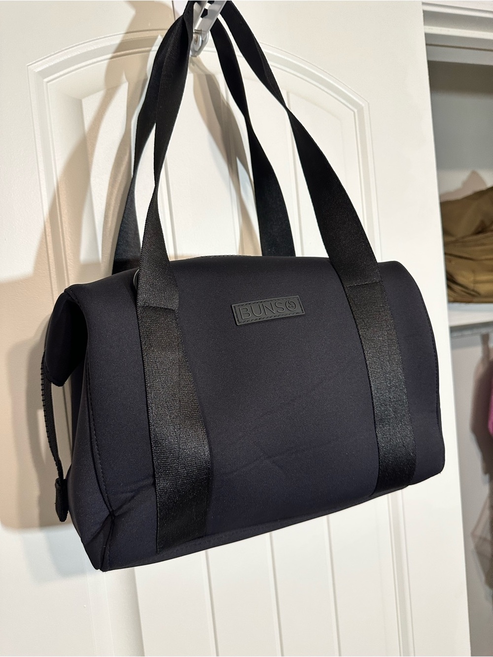 Black Neoprene duffle/tote Bag